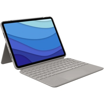 Logitech Combo Touch за iPad Pro 12, 9-инчов (5-то и 6-то поколение) - Sand - UK (920-010222)