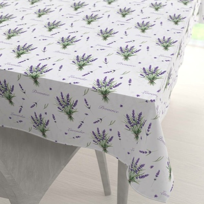Biante obdélníkový ubrus Rongo RGP-508 Snítky levandulí Provence na bílém 80x120cm