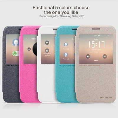Samsung Galaxy S7 G930 Nillkin Window Кожен Калъф и Протектор