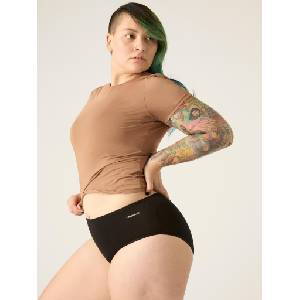 Modibodi Менструални бикини Modibodi Basic Mid-Rise Brief Moderate-Heavy Modibodi | Cheren | ЖЕНИ | XS