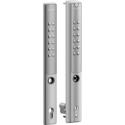 LOCINOX VERA-50-VSZ-2 – kódový zámok pre zadlabávacie zámky, obojstranný, pre profil 50 mm, pre krídlové bránky, strieborný