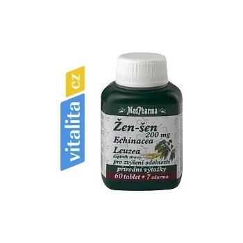 MedPharma Žen-šen 200 mg + Echinacea + leuzea 67 tablet