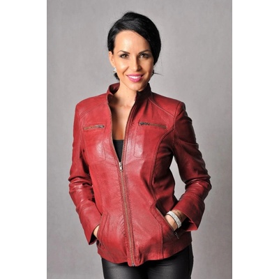 Max Original Leather Dámska kožená bunda 1176 Red