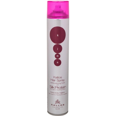 Kallos Extra silne tužiaci lak na vlasy s proteínom ( Hair Spray Extra Strong With Silk Protein) 500 ml