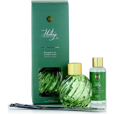 Ashleigh & Burwood London The Heritage Collection Green aróma difuzér + Bergamot & Golden Oud náplň do aróma difuzérov 150 ml