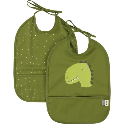 Trixie Baby 2-pack Mr. Dino Dětský bryndák s kapsou