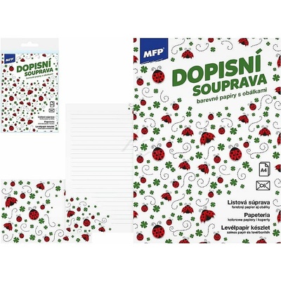 MFP dopisní papír A4 LUX/10ks+5 obálek Berušky
