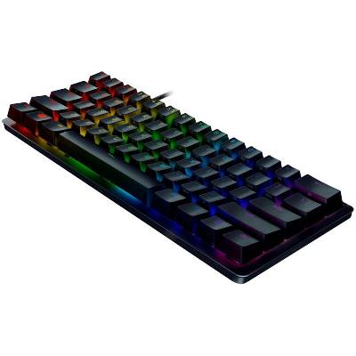 Huntsman Mini (Red Switch), US Layout, Black, Razer Optical Switch, Razer Chroma customizable backlighting w/ 16.8 million colors, up to 5 profiles Hybrid onboard storage, Detachable Type-C Conn (RZ03-03390200-R3M1)