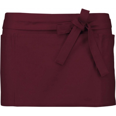 Kariban Zástěra do pasu krátká s kapsami Short vínová