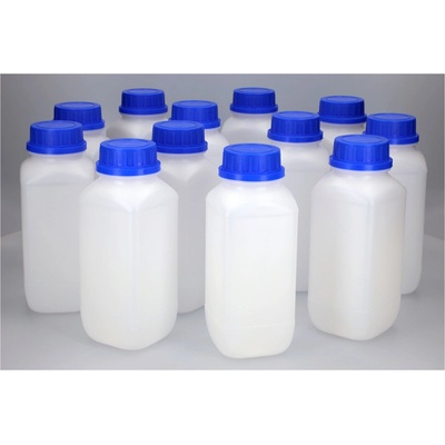 Lahve se širokým hrdlem z HDPE, objem 1000 ml, UN schválení, 12 kusů
