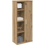 vidaXL Шкаф за баня с държач за ролки, дъб артизан, 39x22x90 см (858532)