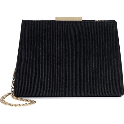 Dune London Чанта Dune London Eclipso Textured Gold Frame Clutch Bag - Black