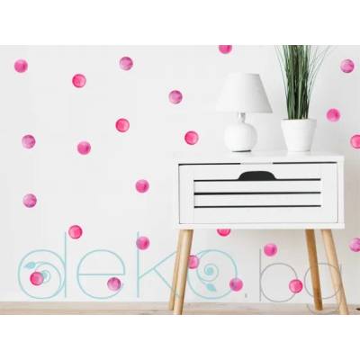 Watercolor полка точки в розово - комплект (1523)