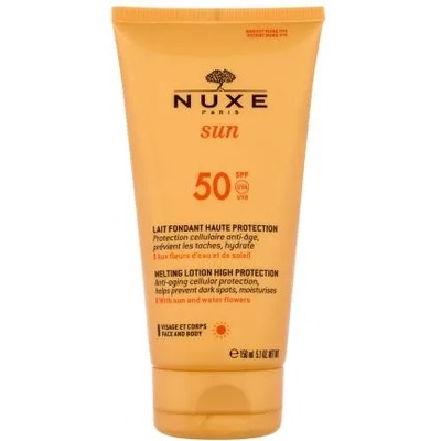 NUXE Sun High Protection Melting Lotion SPF50 слънцезащитен лосион за тяло и лице с антиейдж ефект 150 ml