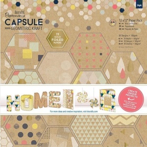 Docrafts Специална хартия 36 Geometric Kraft 30x30 cm (PMA 160244)