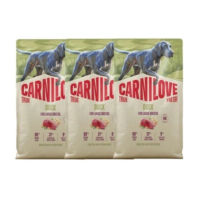 Carnilove True Fresh Dog Duck for Adult Large Breeds 3 x 4 kg