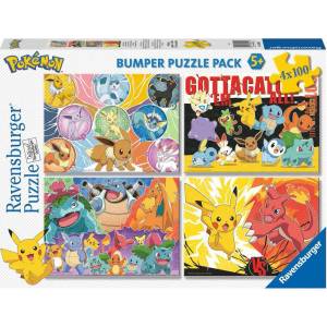 Ravensburger - Puzzle 4x100 Puzzle Pack: Pokémon - 100 piese