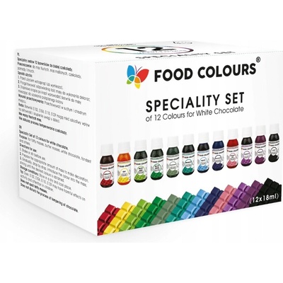 Food Colours Barviva SADA tekutá do bílé čokolády 12x 18ml