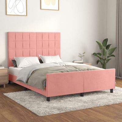zahrada-XL 3125756 Rám postele s čelem růžový samet