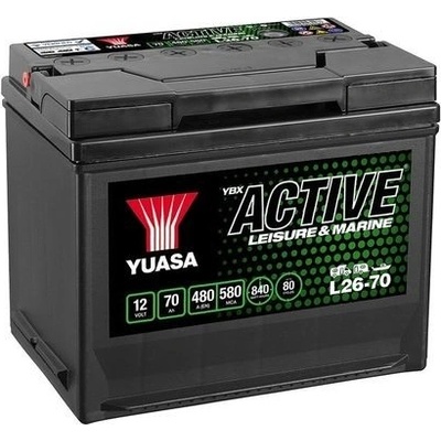 Yuasa YBX Active Leisure & Marine 12V 70Ah 480A L26-70