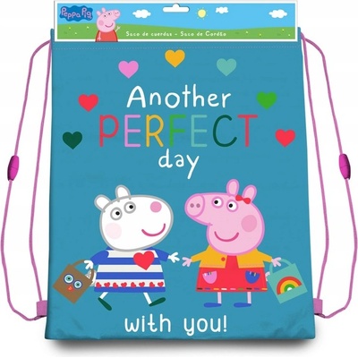Vrecko na topánky papuče škola škôlka Prasiatko Peppa