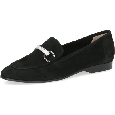 Caprice dámské mokasíny černé semiš