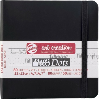 Talens Art Creation 9314404M Skicár 80 12 x 12 cm 140 g Dot Black