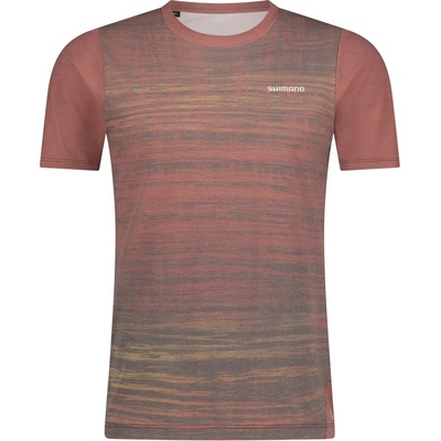 Shimano Фланелка с дълъг ръкав за колоездене Shimano Spazio Short Sleeves Jersey Printed Cycling jersey - Brown (056-3708-0110)