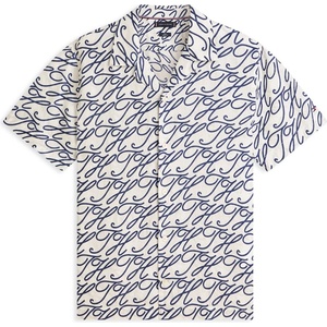 Tommy Hilfiger Риза с къс ръкав Tommy Hilfiger Men's Patterned Short Sleeve Shirt - Ecru / AOP