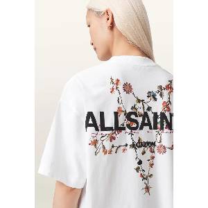 AllSaints уголемена тениска дамска от памук PENTACLE (W171JE)