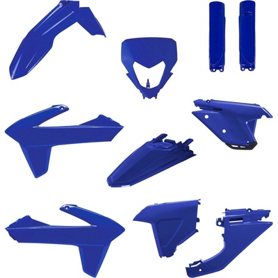 POLISPORT kompletní sada plastů (FULL KIT) SHERCO SE/SEF 25-26 v sadě kryt světla (8681100003) a kryty tlumičů (8398600027) barva modrá