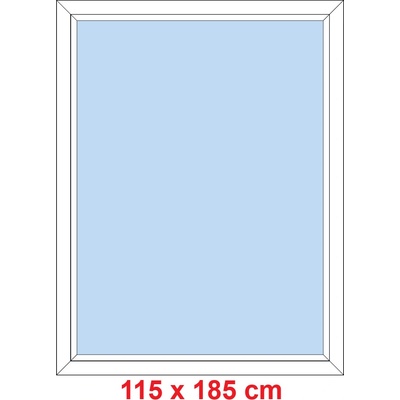 Soft Plastové okno 115x185 cm FIX neotevíravé Dub bahenní