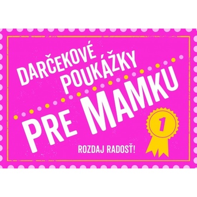 Darčekové poukážky pre mamku