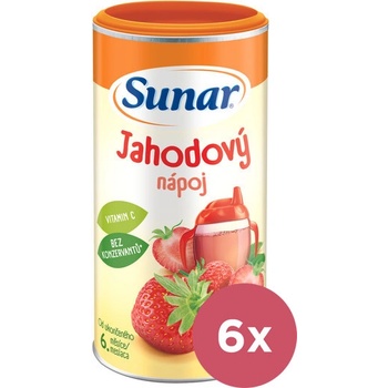 SUNAR Nápoj rozpustný jahodový 6 x 200 g