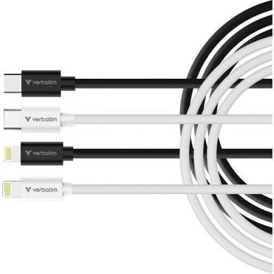 Verbatim 32392 USB-C na Lightning 100cm černý bílý 2ks