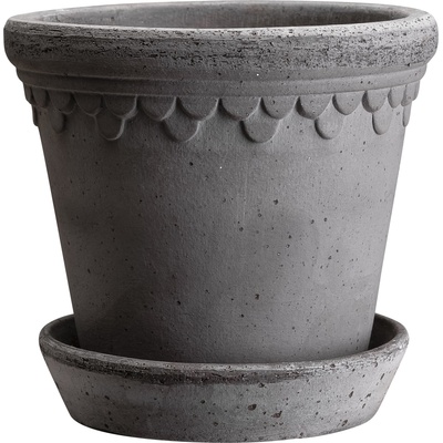 Bergs Potter Саксия Københavner с поставка 25 см сива (KG25S)