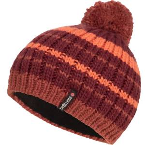 Trollkids Детска зимна шапка (beanie) Trollkids Kid's Hafjell Bobble Cap Beanie - Frozen Berry / Deep Ruby / Pink Salmon - размер 52-56 cm (204-8386-1712)