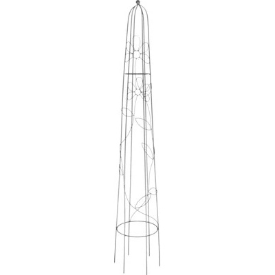 Opora na popínavé rostliny obelisk Ø 18 x 90 cm černá