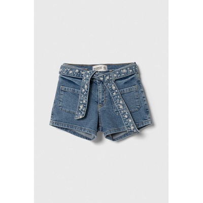 Abercrombie & Fitch Детски дънков къс панталон Abercrombie & Fitch в синьо с апликация с регулируема талия (KI249.2491)