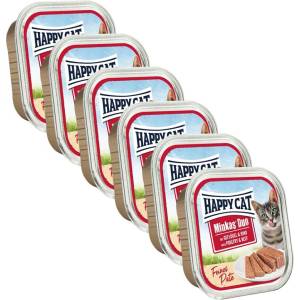 Happy Cat Minkas DUO Пате птиче месо & говеждо 6 x 100 г