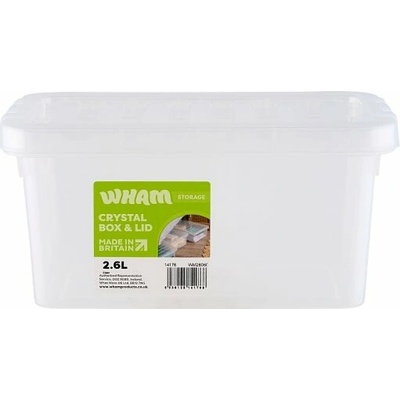 Wham Crystal Clear úložná krabice s víkem 2,6 l