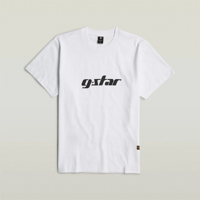 G Star Тениска G Star Cursive T-Shirt - White