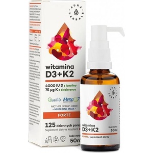 Aura Herbals Витамин D3 + K2 Орален спрей, 50 ml, Aura Herbals (612843 AH)