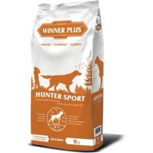 WINNER PLUS Hunter Sport - пълноценна храна за пораснали кучета от всички породи, подходяща за активни ловни кучета, Германия - 18 кг