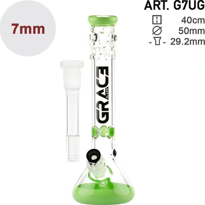 WeedShop Sklenený bong s perkoláciami 36,5 cm