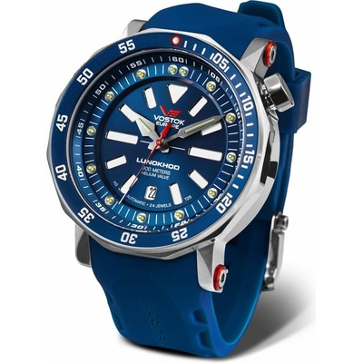 Vostok Europe NH35/620A634 Modrý silikonový řemínek