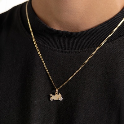 Lillian Vassago Přívěsek motorka v kombinovaném zlatě LLV36 GP003