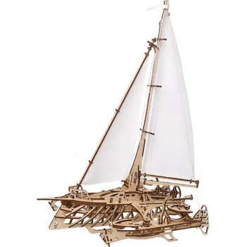 UGears Дървен 3D пъзел Ugears от 237 части - Тримаран Мерихобус (U-70059 )