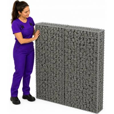 zahrada-XL Gabionová zeď s víky z pozinkované oceli 100 x 20 x 150 cm