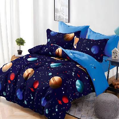 EmonaMall Двулицево спално бельо EmonaMall, 6 части - Модел S19061 (S19061-33333d)